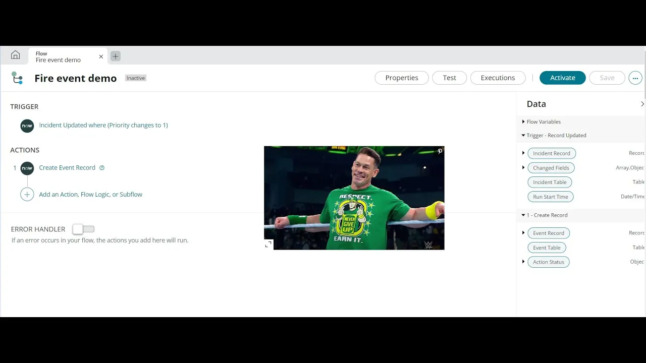 How to fire an event via Flow Designer? | ServiceNow