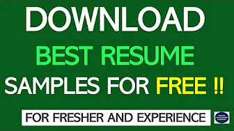 Resume Format For Fresher | Resume Samples For Freshers and Experienced | ServiceNow Resume Samples