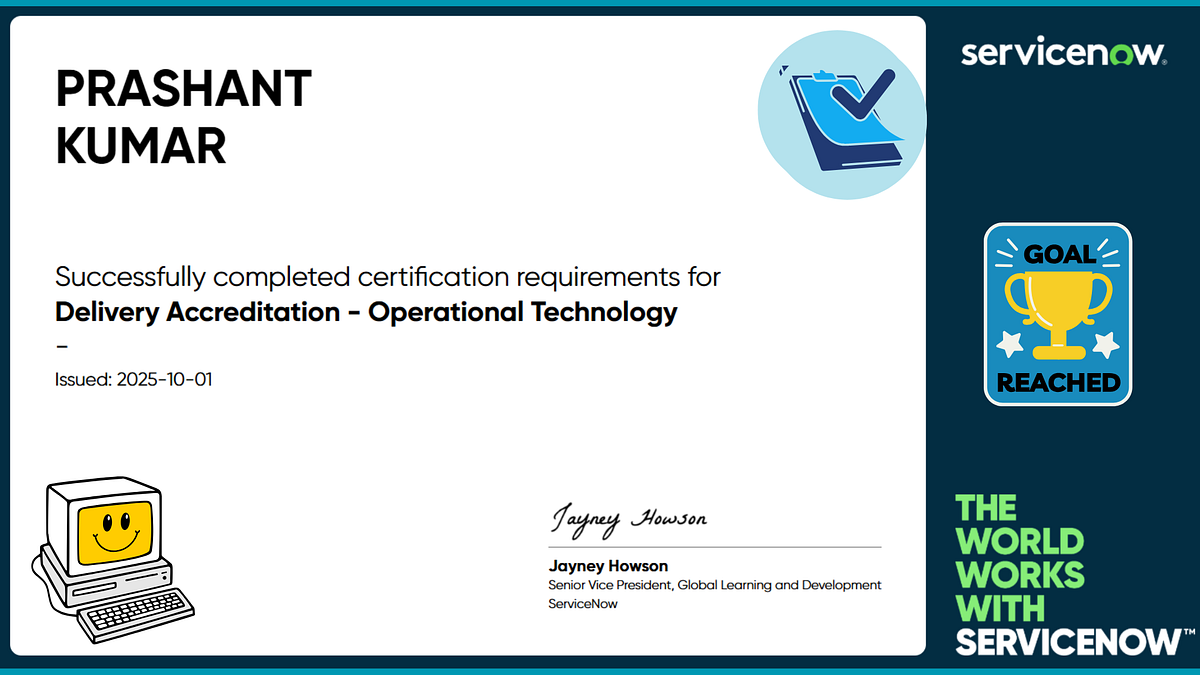 Delivery Accreditation — Operational Technology