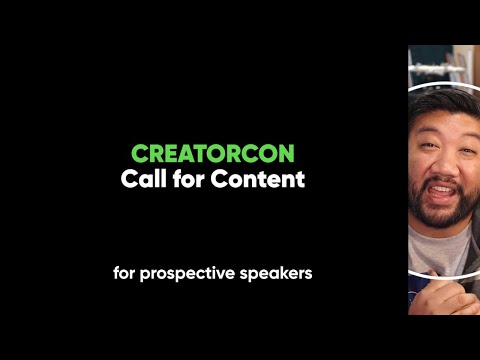 The CreatorCon 2026 Call for Content is Open for Business!