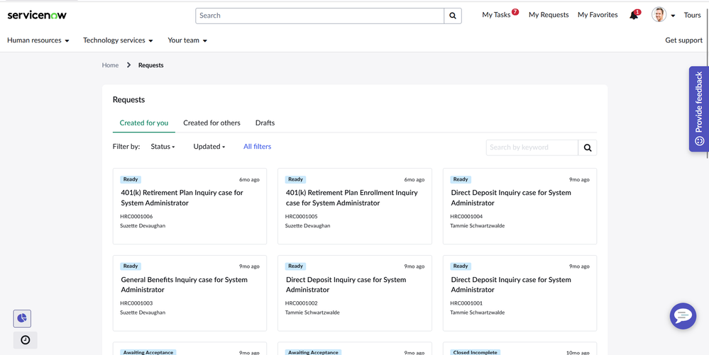 Enhanced Requests experience - Source configurations