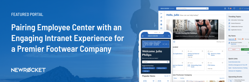 Featured Portal: Employee Center Intranet for an American Footwear Company