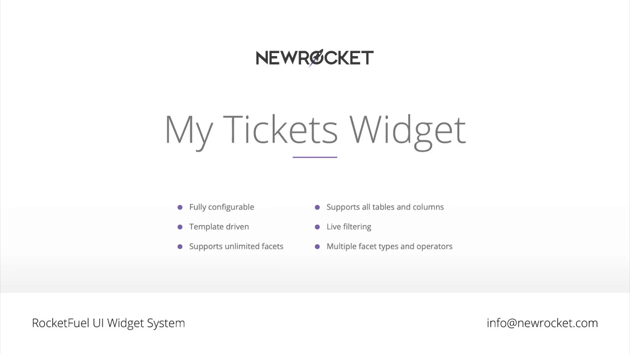 RocketFuel for Service Portal - My Tickets Widget