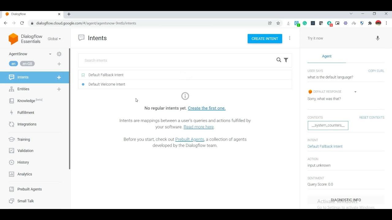 Google DialogFlow | Intents | Chatbots | part 2