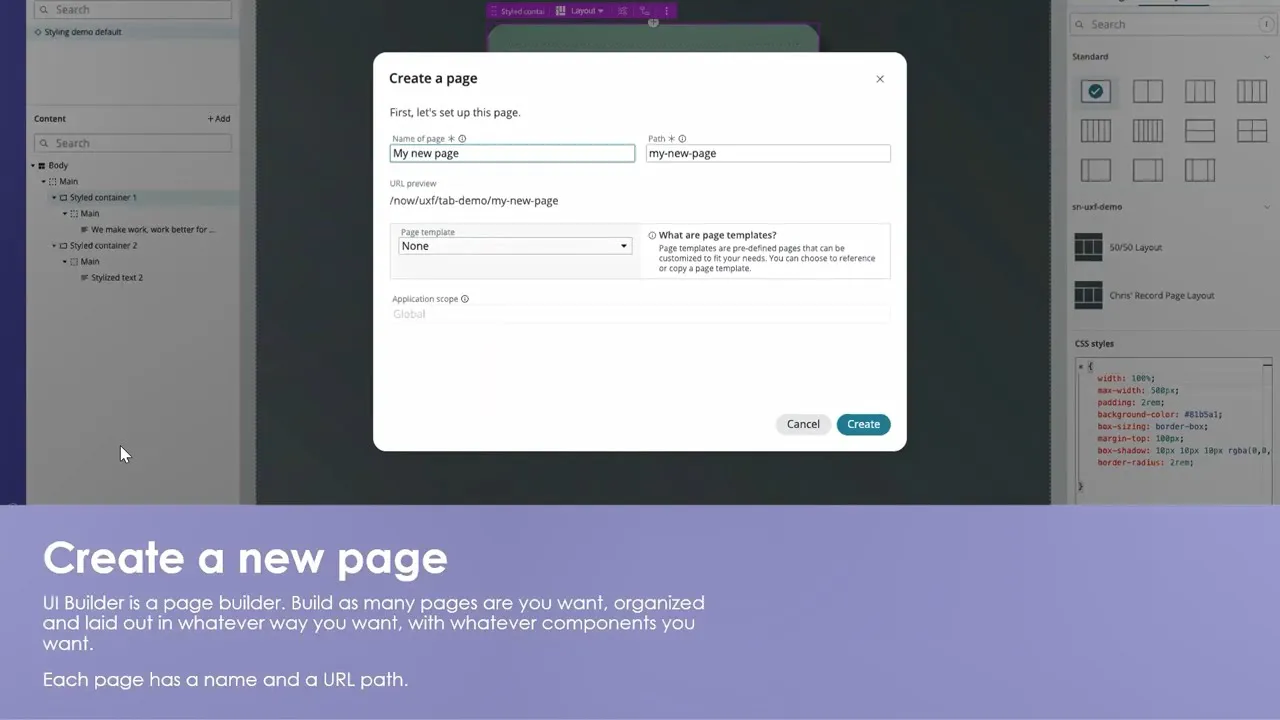 UIB Quick Start Guide – Create & Configure a Page (Quebec)