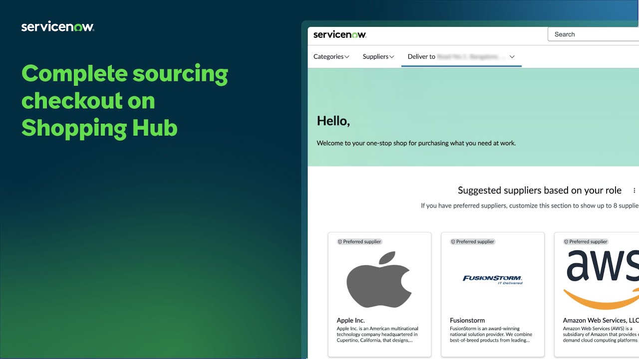 Complete sourcing checkout on Shoppping Hub