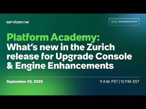 Platform Academy 9/25 | What's new in Zurich - Upgrades and ATF