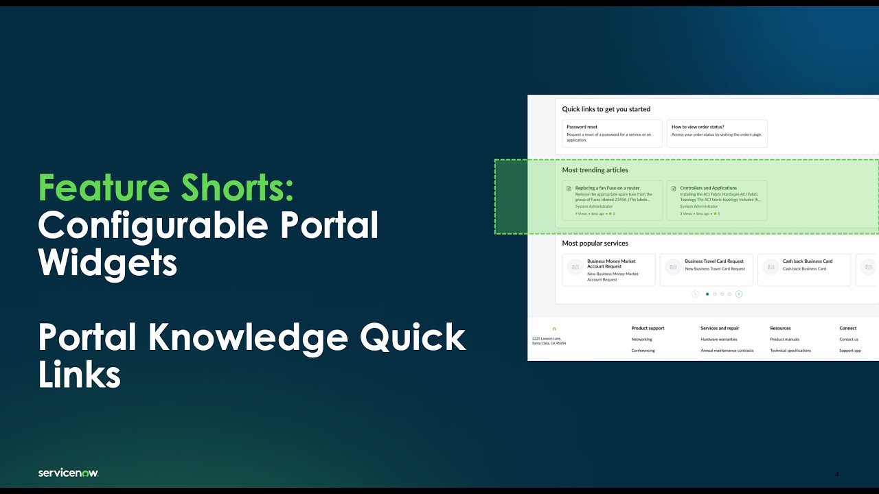 Configurable Portal Widgets: Portal Knowledge Quick Links Widgets