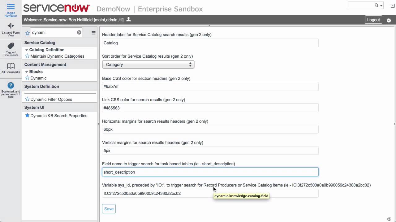 Dynamic Knowledge Search v2