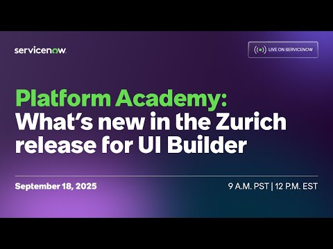 What's new in Zurich: UI Builder