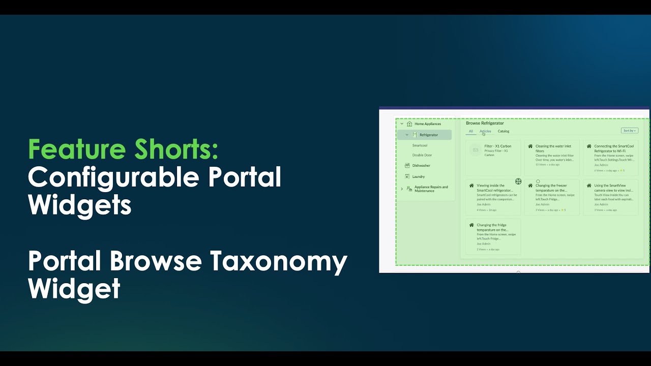 Features Shorts: Configurable Portal Widgets: Portal Browse and Taxonomy