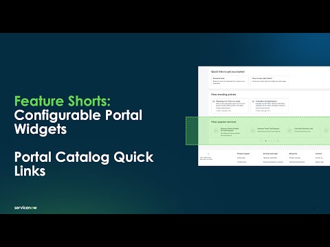 Configurable Portal Widgets: Portal Catalog Quick Links Widget