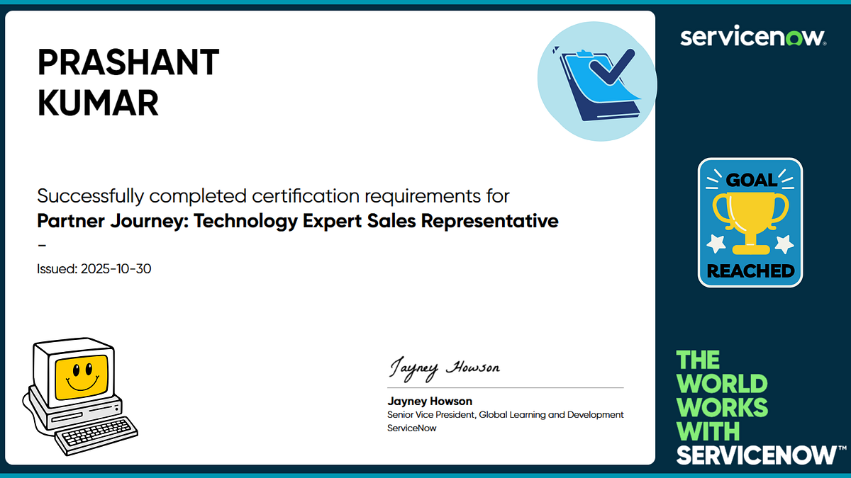 Partner Journey: Technology Expert Sales Representative