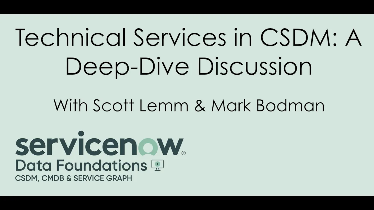CSDM Technical Service Deep Dive Discussion