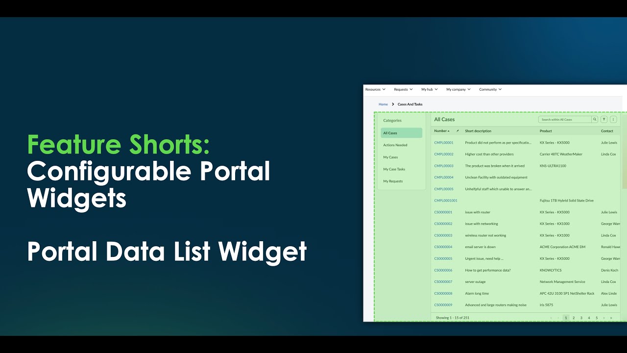 Configurable Portal Widget: Portal Data List Widget