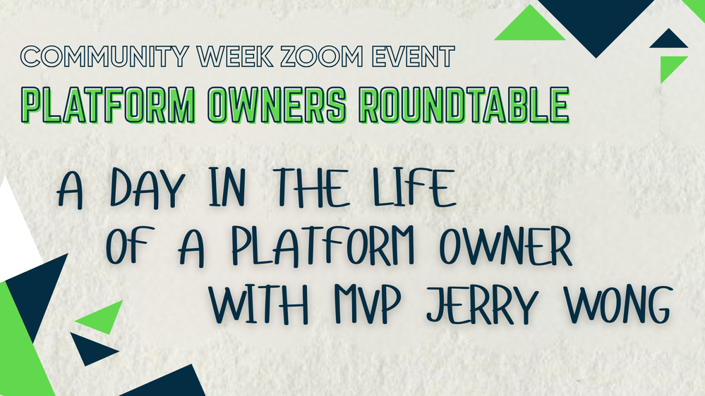 Zoom Event: Platform Owners Roundtable: Day in the Life of a Platform Owner with Jerry Wong