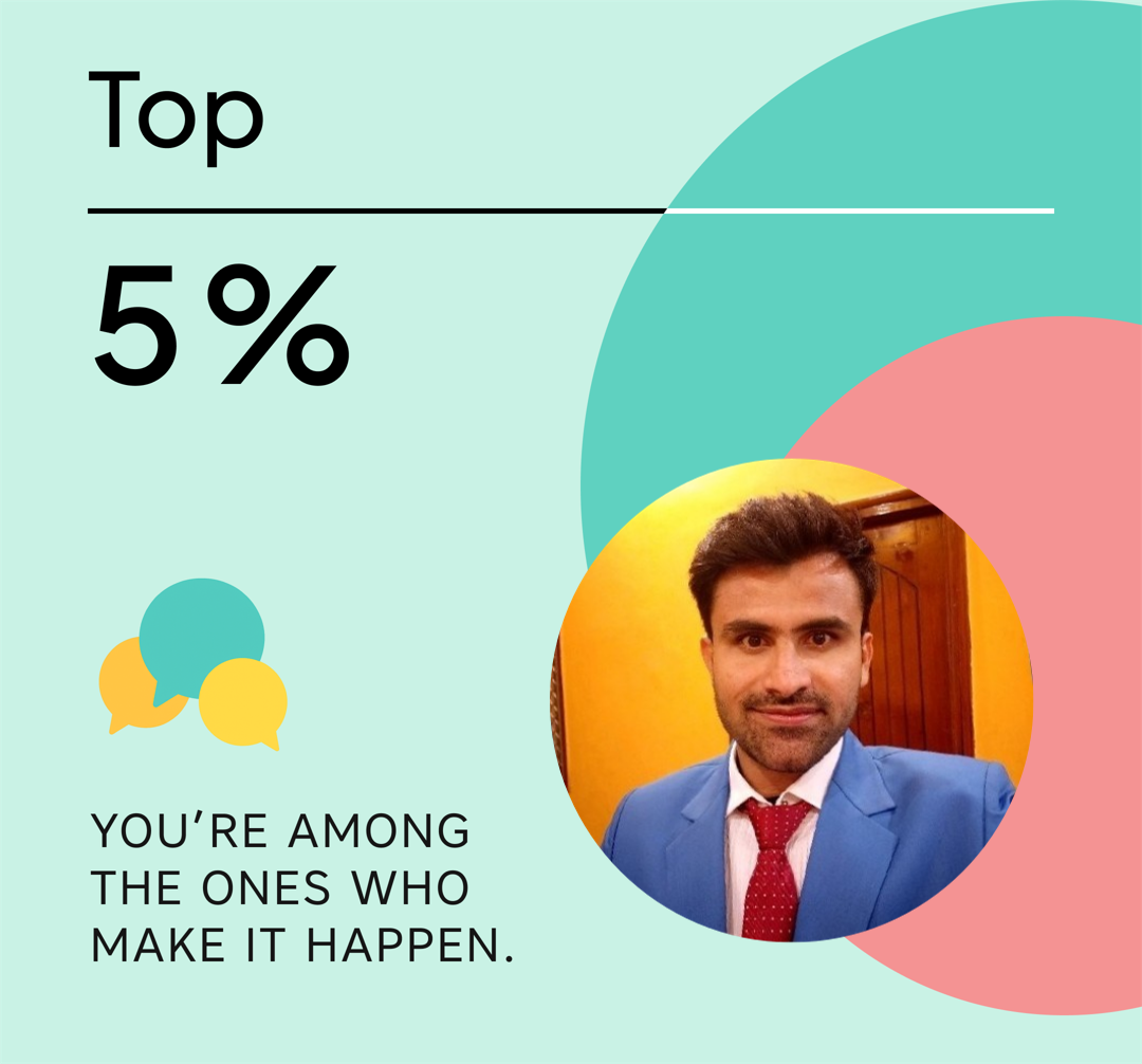 Top 5% of all creators on Topmate for October