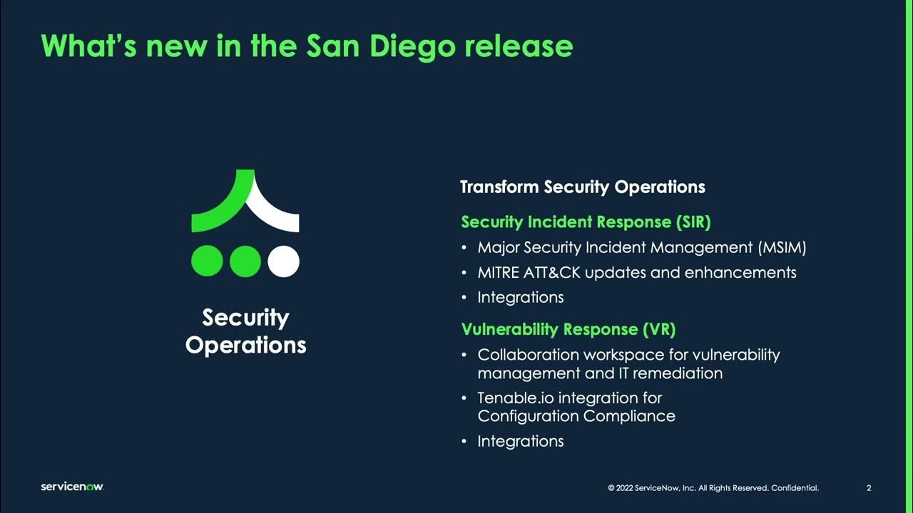 Technology Workflow - San Diego Release - SecOps Security Incident Response (SIR)