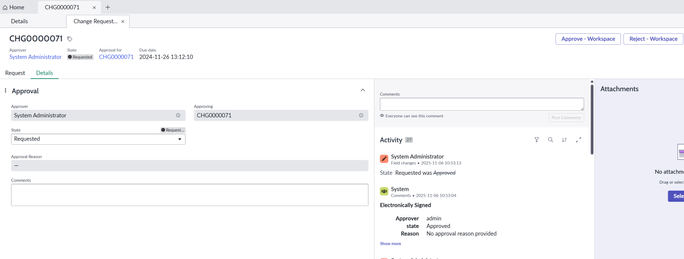 Esignature Approval Functionality on Workspaces