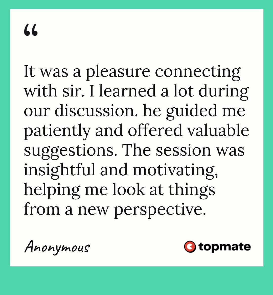 Another Topmate Feedback