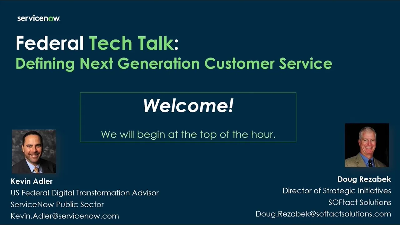 Federal Tech Talk - Defining Next-Generation Customer Service