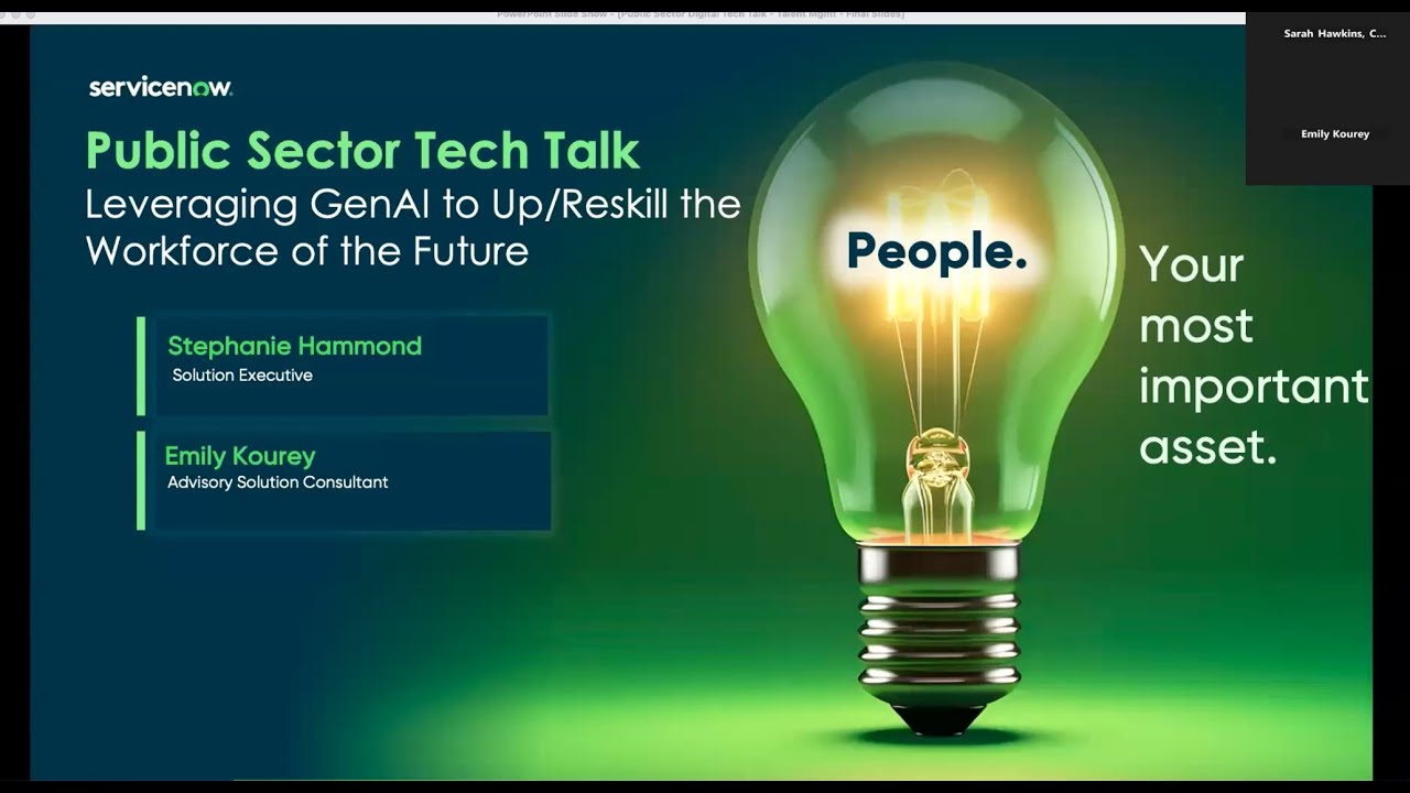 U.S. Public Sector Tech Talk: Leveraging GenAI to Up/Reskill for the Workforce of the Future