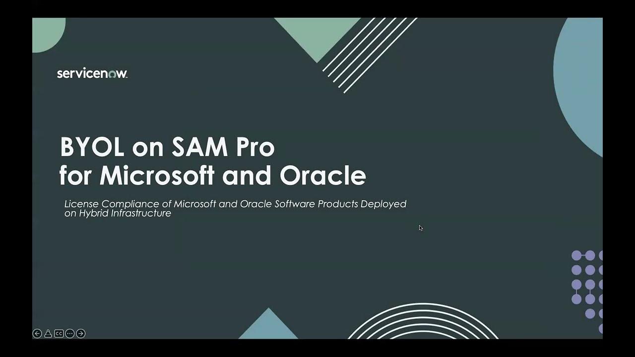 BYOL License compliance and optimization on ServiceNow SAM Pro