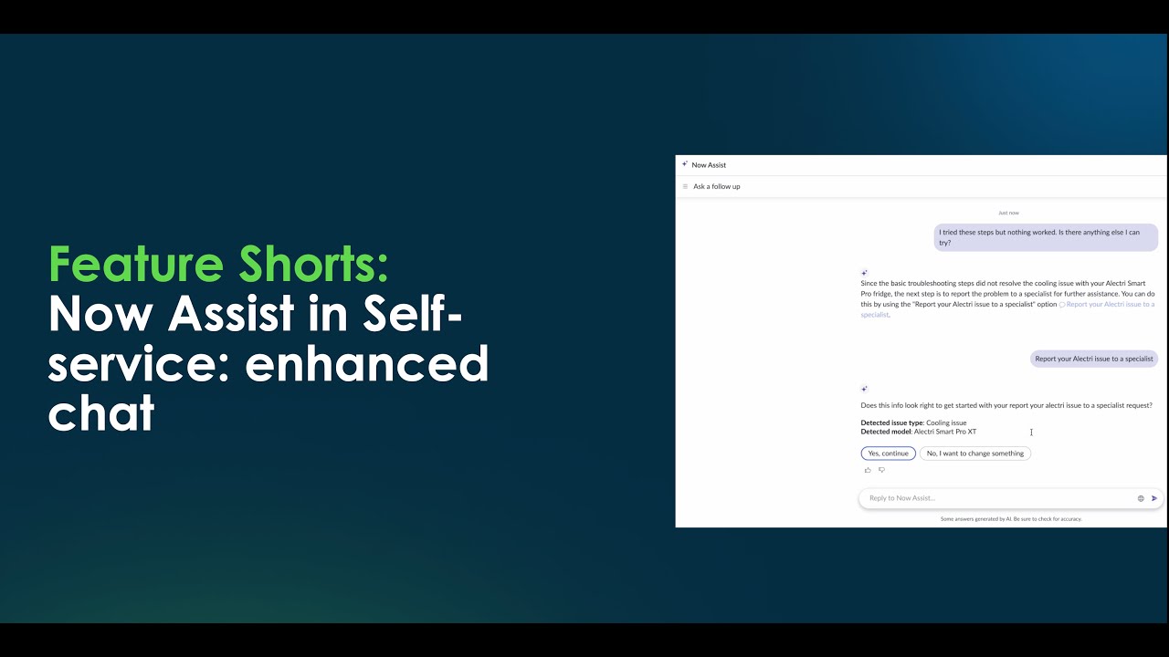 Now Assist in Self-service: enhanced chat