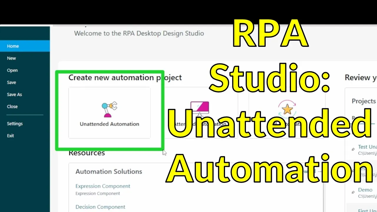 ServiceNow RPA Studio: Unattended Automation