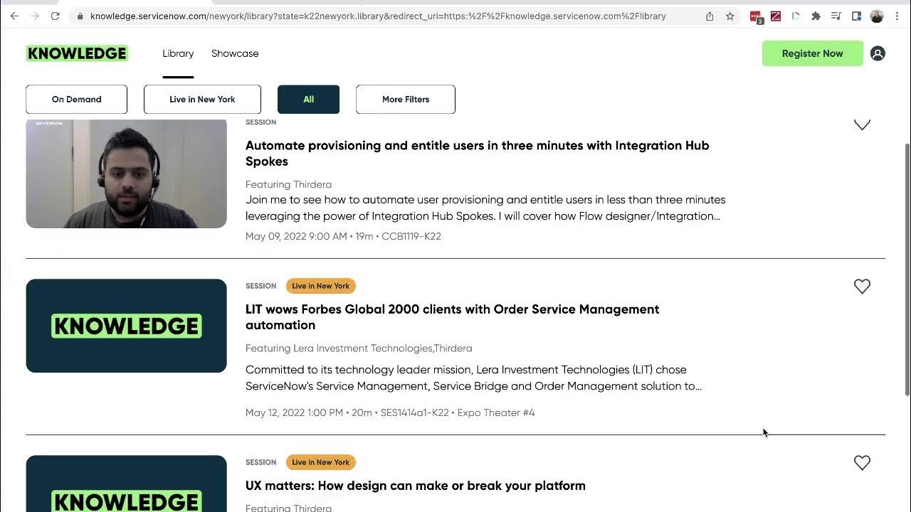 ServiceNow Knowledge 2022 NYC - Workflow Wednesday 11 May
