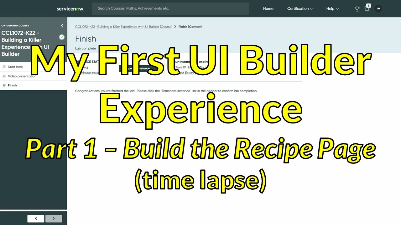 My First UI Builder Experience - Part 1 - Build the Recipe Page