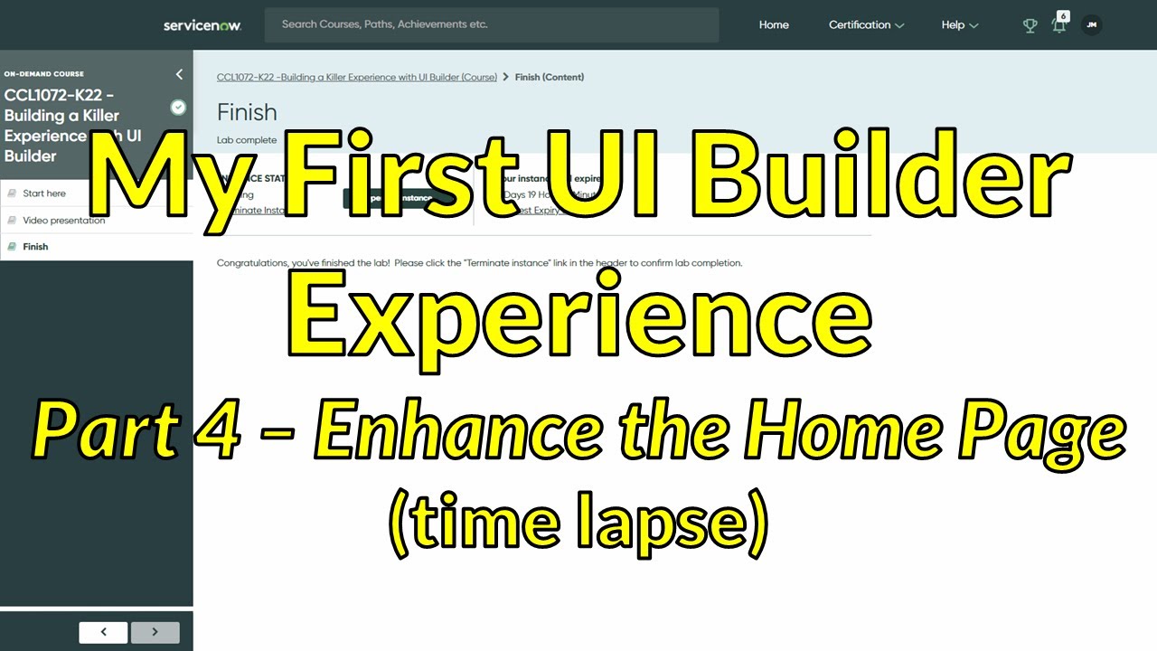 My First UI Builder Experience - Part 4 - Enhance the Home Page
