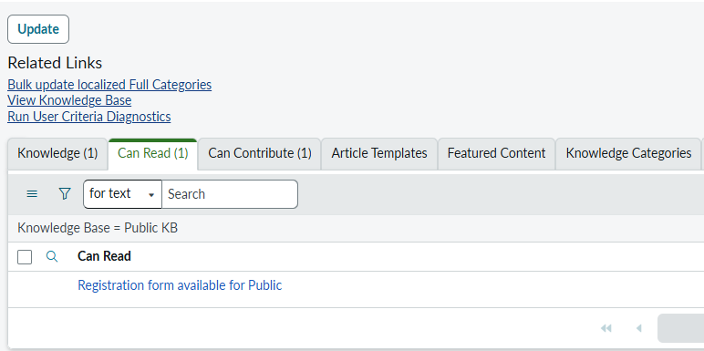 Setting up a Public Knowledge Base