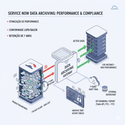 Gerenciamento Estratégico de Dados na ServiceNow: Performance, Custos e a Conformidade Regulatória
