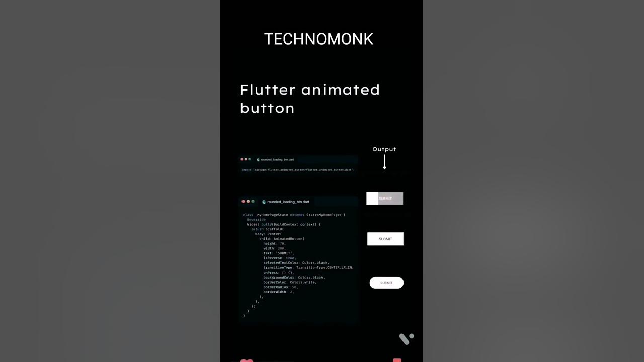 Flutter create animated button #flutter #shorts #shortsvideo #motivation #workout #inspiration
