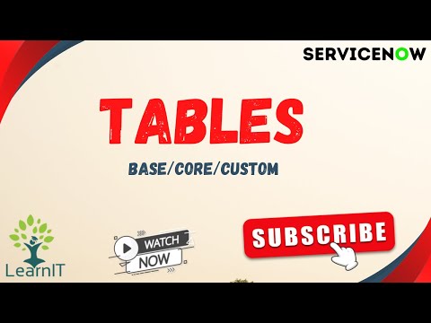 Tables | Types of Tables Core/Base/Custom