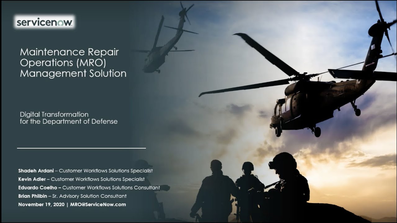 Maintenance Repair Operations (MRO) Management Solution