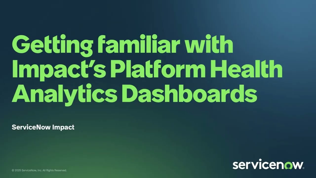 Getting Familiar with Impact's Platform Health Analytics Dashboards