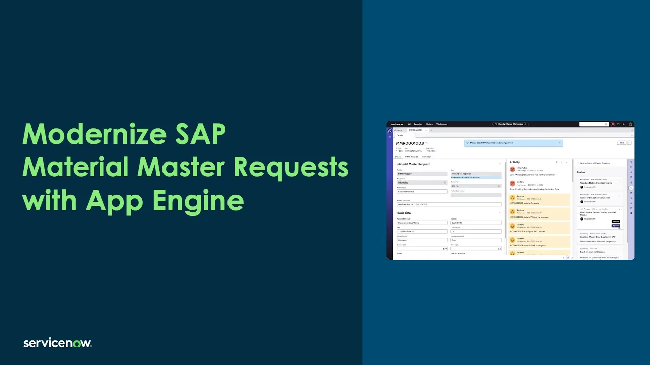 Modernize SAP Material Master Requests with App Engine