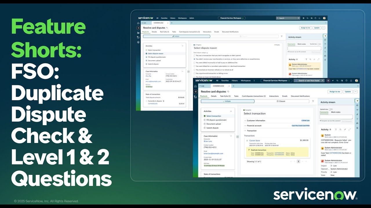 Dispute Questionnaire Enhancements