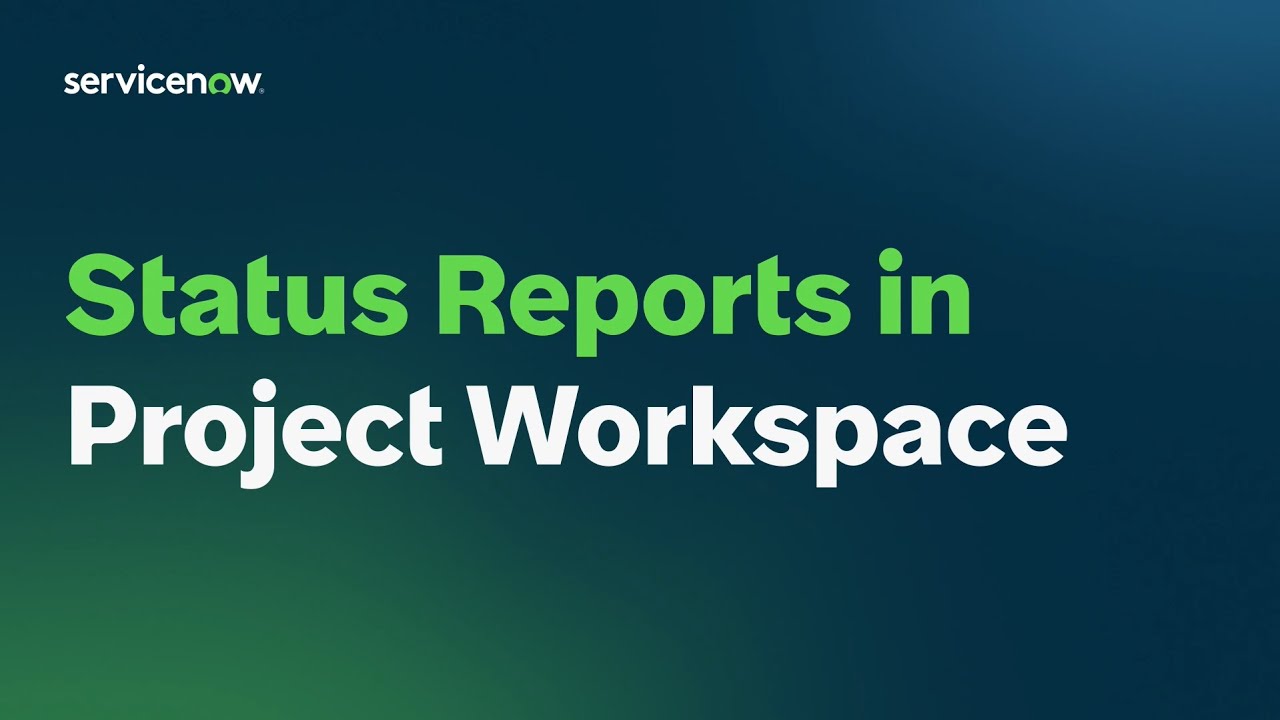 Status Reports in Project Workspace