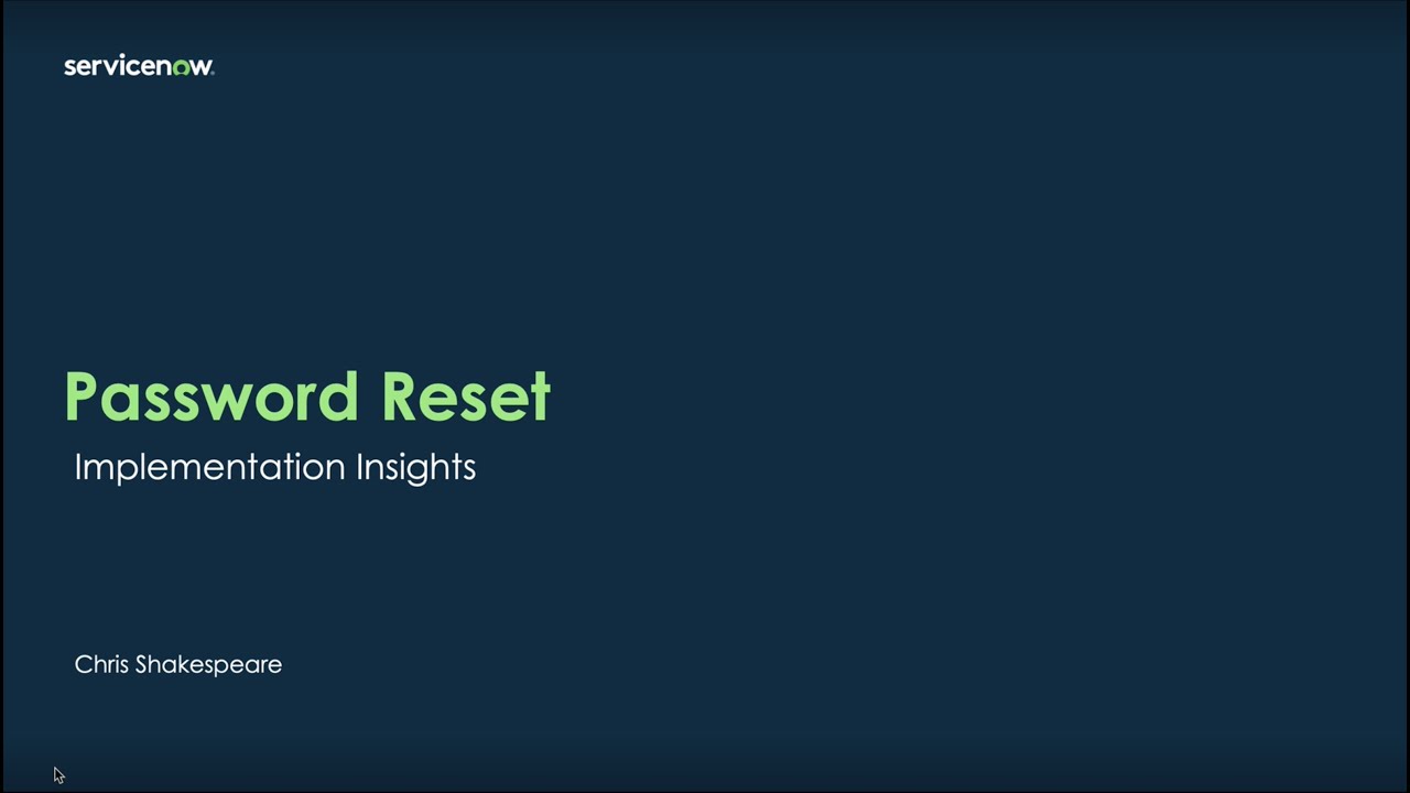 How do I get started with ServiceNow Password Reset?