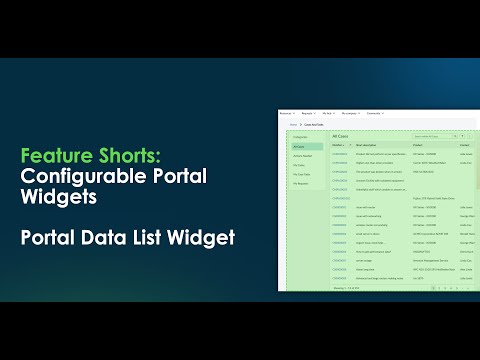 Configurable Portal Widgets: Portal Data List Widget