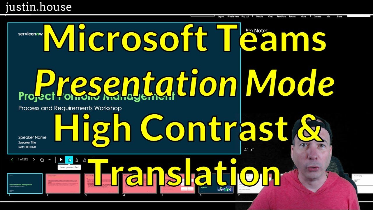 Microsoft Teams: Presentation Mode - High Contrast & Translation