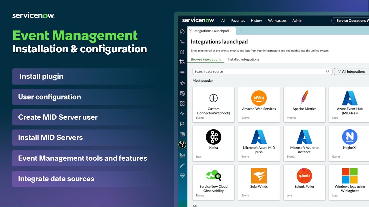 Event Management | Installation and configuration