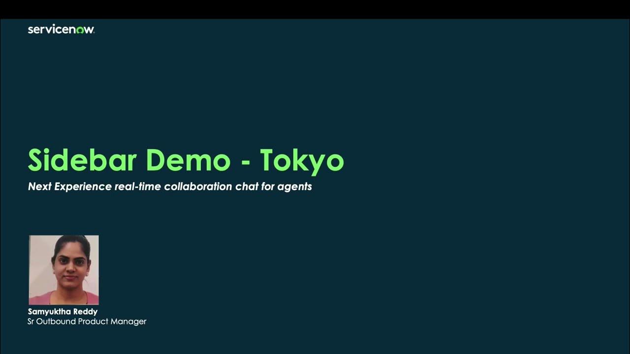 ServiceNow Tokyo release: Introducing Sidebar