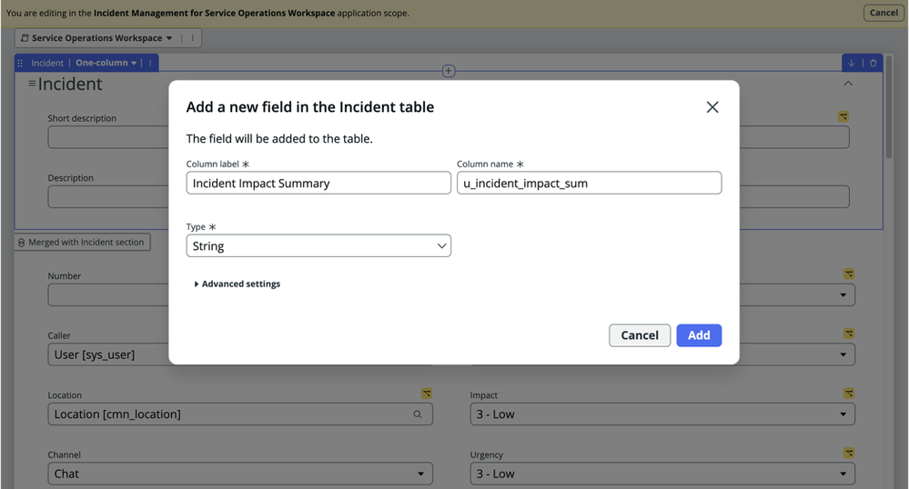 Modifying Now Assist Record Summarization with Custom Fields