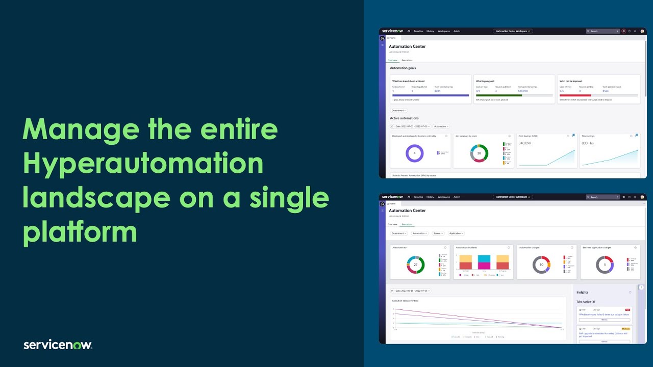 Manage the entire Hyperautomation landscape on a single platform