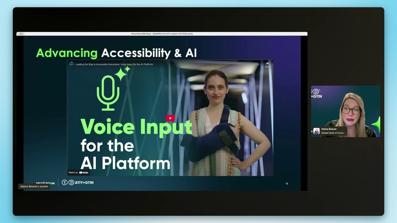 nullEDGE - A11y and localization features in NowAssist + Free open source tool with Alaina Beaver » Rubén Ferrero