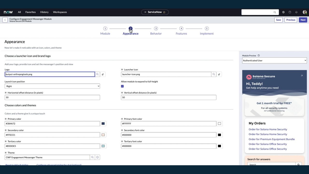 Engagement Messenger | Configuration